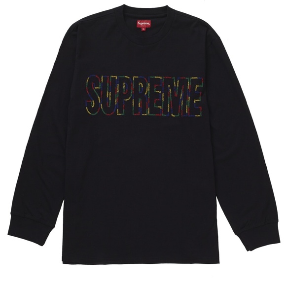 supreme black long sleeve shirt